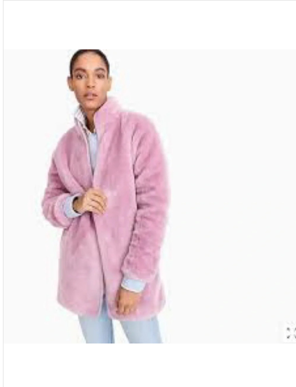 J.Crew Zip-Up Teddy Fleece Coat Jacket Purple Wisteria Cozy Scandi Soft Size S